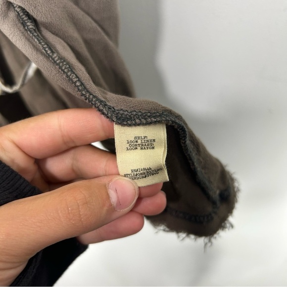 GILDED INTENT by BUCKLE lace up raw hem halter tank top O19 - Picture 8 of 10